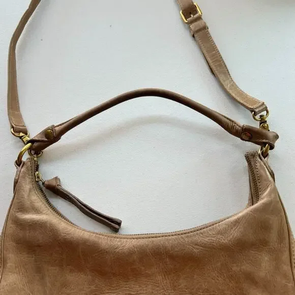 Frye melissa Bag Womens Brown Leather Crossbody/ Shoulder Lined Detachable Strap
